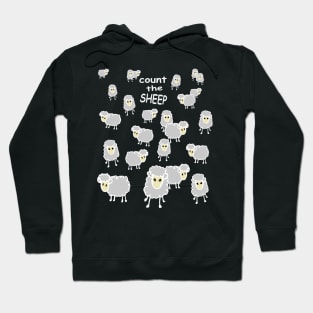 counting sheep, white Hoodie